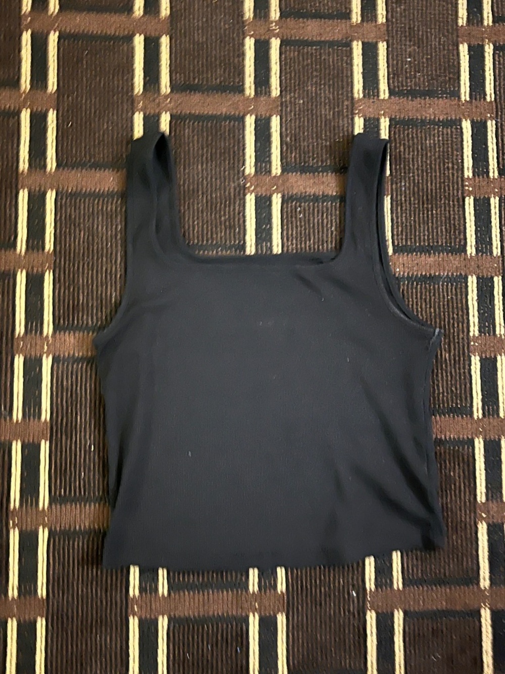 Youth Kids Womens Old Navy Black Tank Top Shirt Tshirt Ribbed Large Summer (619)